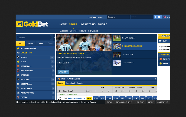 Sports Betting at GoldBet